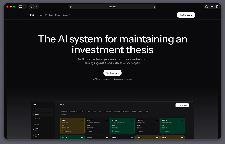 Pulse website shown in a browser