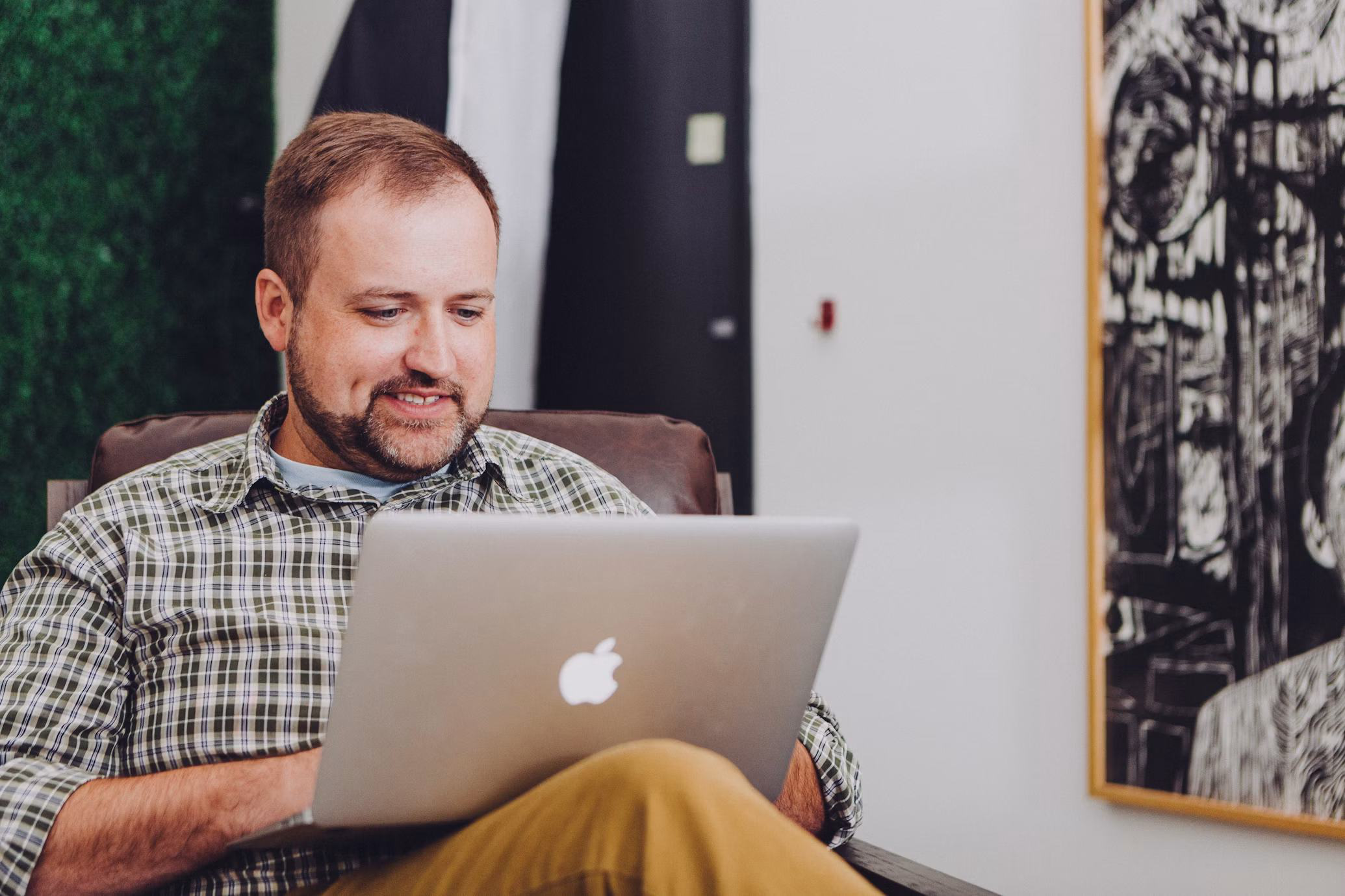 Designer working on a laptop